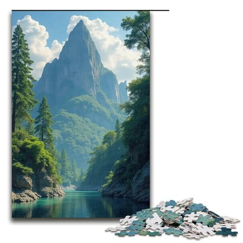 Puzzle für Erwachsene Paradies auf Erden 1000 Teile Holzpuzzle für Erwachsene und Kinder ab 12 Jahren Lernspielzeug 1000 Teile (75 x 50 cm) von mowenbingpeng