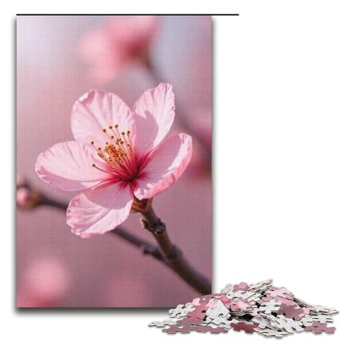 Puzzle für Erwachsene Pfirsichblüte 1000 Teile Holzpuzzle für Erwachsene und Kinder ab 12 Jahren Lernspielzeug 1000 Teile (38 x 26 cm) von mowenbingpeng