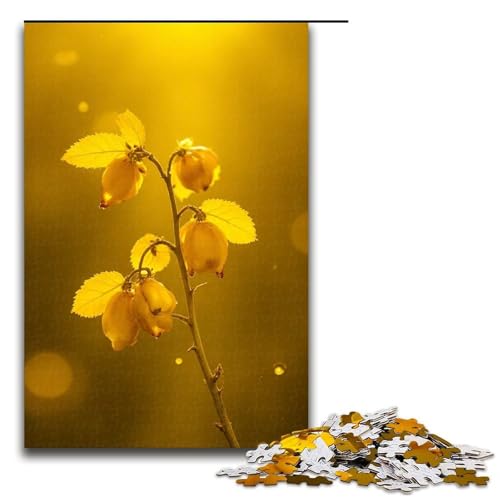 Puzzle für Erwachsene Pflaumengelber Regen 1000 Teile Holzpuzzle für Kinder ab 12 Jahren anspruchsvolles Spiel 1000 Teile (75 x 50 cm) von mowenbingpeng