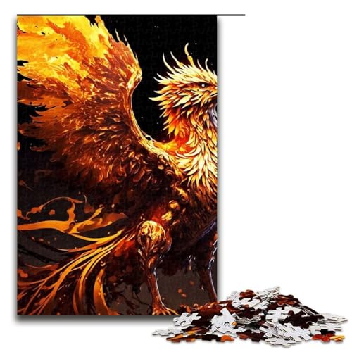 Puzzle für Erwachsene Phoenix 1000 Teile Holzpuzzle für Erwachsene und Kinder ab 12 Jahren 1000 Teile (75 x 50 cm) von mowenbingpeng