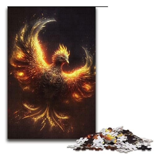 Puzzle für Erwachsene Phoenix 1000-teiliges Papierpuzzle für Kinder ab 12 Jahren Lernspielzeug 1000 Teile (38 x 26 cm) von mowenbingpeng
