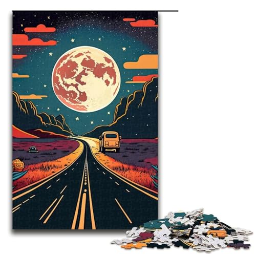 Puzzle für Erwachsene Psychedelic12 1000-teiliges Holzpuzzle für Erwachsene und Kinder ab 12 Jahren 1000 Teile (75 x 50 cm) von mowenbingpeng