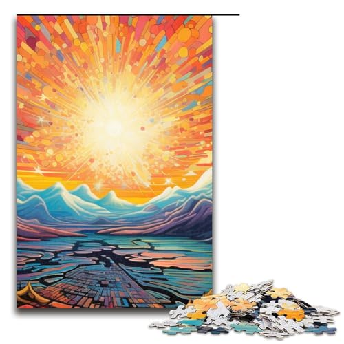 Puzzle für Erwachsene Psychedelische Landschaft 1000 Teile Puzzle tolles Geschenk geeignet für Teenager ab 14 Jahren 1000 Teile (75 x 50 cm) von mowenbingpeng