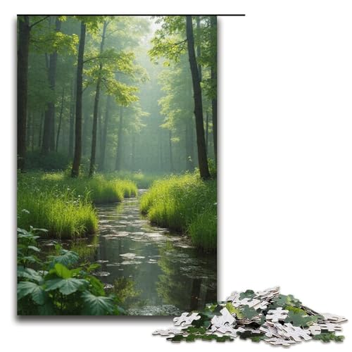Puzzle für Erwachsene Reed Marsh 1000-teiliges Holzpuzzle für Kinder ab 12 Jahren Heimdekoration 1000 Teile (38 x 26 cm) von mowenbingpeng