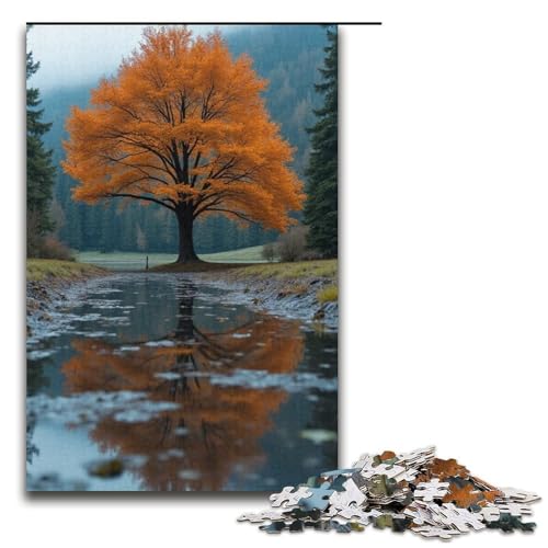 Puzzle für Erwachsene Reflexionskarte 1000 Teile Holzpuzzle für Erwachsene und Kinder ab 12 Jahren 1000 Teile (38 x 26 cm) von mowenbingpeng