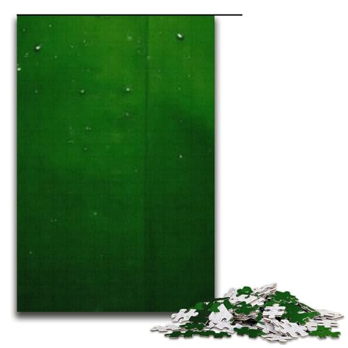 Puzzle für Erwachsene Regen auf Bananenblättern 1000 Teile Holzpuzzle für Erwachsene und Kinder ab 12 Jahren Lernspielzeug 1000 Teile (38 x 26 cm) von mowenbingpeng