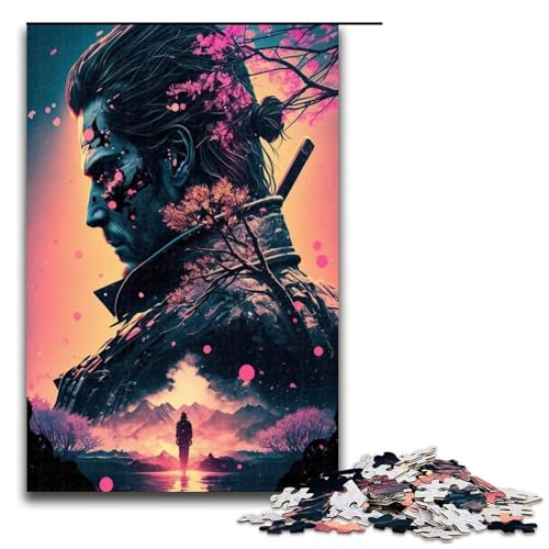 Puzzle für Erwachsene Sakura Krieger 1000 teiliges Holzpuzzle für Familienspiele 1000 Teile (75 x 50 cm) von mowenbingpeng