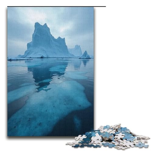 Puzzle für Erwachsene Sandbar Cold 1000 Teile Holzpuzzle für Kinder ab 12 Jahren Heimdekoration 1000 Teile (38 x 26 cm) von mowenbingpeng