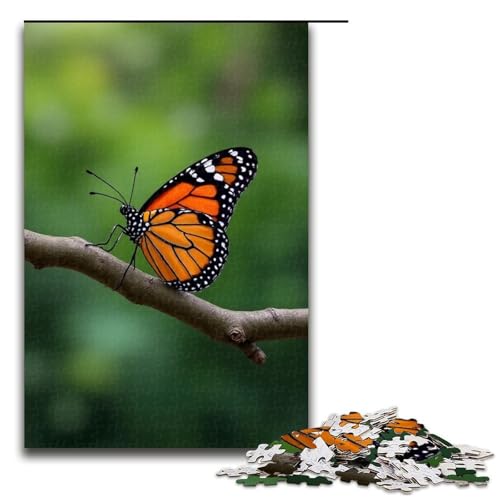Puzzle für Erwachsene Schmetterlingsstange Zweig 1000 Teile Holzpuzzle für Kinder ab 12 Jahren Heimdekoration 1000 Teile (75 x 50 cm) von mowenbingpeng