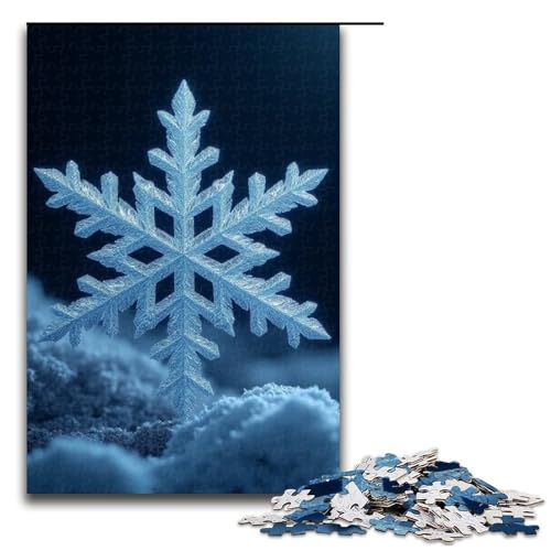 Puzzle für Erwachsene Schneefliegen 1000 Teile Holzpuzzle für Erwachsene und Kinder ab 12 Jahren Lernspielzeug 1000 Teile (75 x 50 cm) von mowenbingpeng