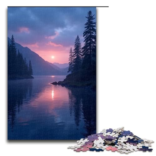 Puzzle für Erwachsene Seelicht 1000 Teile Holzpuzzle für Erwachsene und Kinder ab 12 Jahren 1000 Teile (75 x 50 cm) von mowenbingpeng