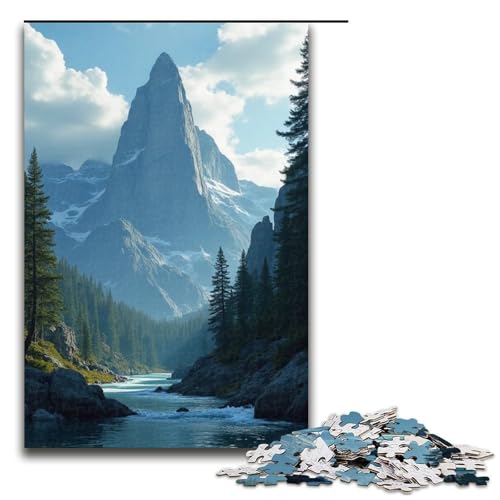 Puzzle für Erwachsene Strange Peaks 1000 Teile Holzpuzzle für Erwachsene und Kinder ab 12 Jahren 1000 Teile (75 x 50 cm) von mowenbingpeng
