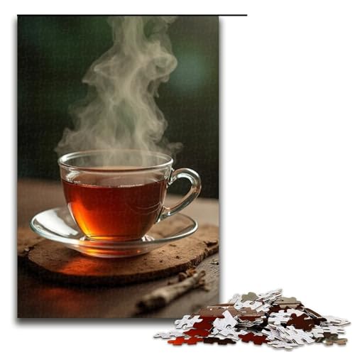Puzzle für Erwachsene Teearoma 1000 Teile Holzpuzzle für Erwachsene und Kinder ab 12 Jahren Lernspielzeug 1000 Teile (75 x 50 cm) von mowenbingpeng
