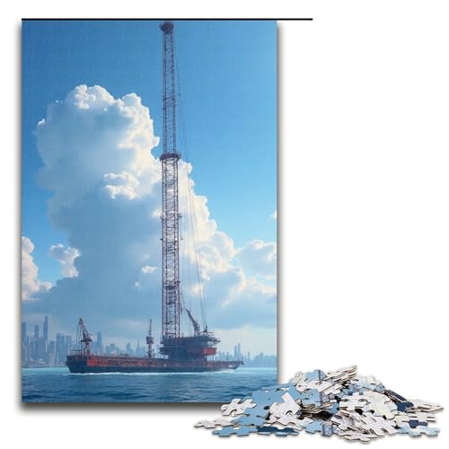 Puzzle für Erwachsene Turm 1000 Teile Holzpuzzle für Kinder ab 12 Jahren Lernspielzeug 1000 Teile (75 x 50 cm) von mowenbingpeng