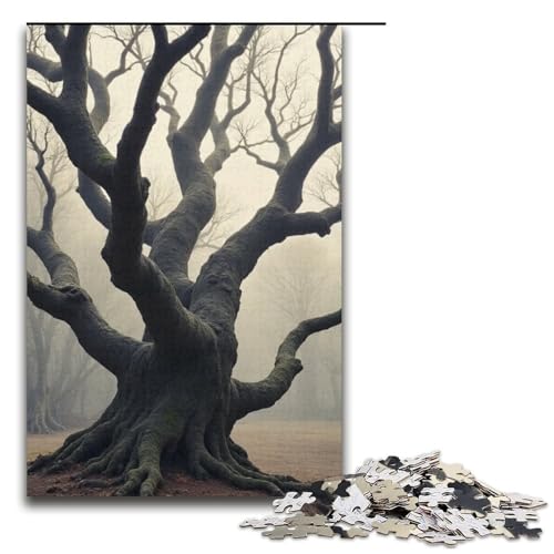 Puzzle für Erwachsene Twisted Branches 1000 Teile Holzpuzzle für Erwachsene und Kinder ab 12 Jahren 1000 Teile (38 x 26 cm) von mowenbingpeng