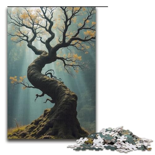 Puzzle für Erwachsene Twisted Branches 1000 Teile Holzpuzzle für Kinder ab 12 Jahren anspruchsvolles Spiel 1000 Teile (38 x 26 cm) von mowenbingpeng