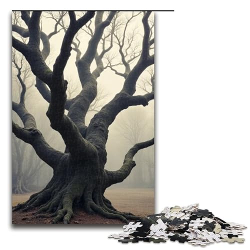Puzzle für Erwachsene Twisted Branches 1000 Teile Holzpuzzle für Kinder ab 12 Jahren anspruchsvolles Spiel 1000 Teile (75 x 50 cm) von mowenbingpeng