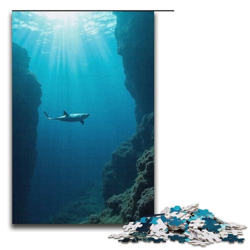 Puzzle für Erwachsene Unterwasserwelt 1000 Teile Holzpuzzle für Erwachsene und Kinder ab 12 Jahren 1000 Teile (38 x 26 cm) von mowenbingpeng