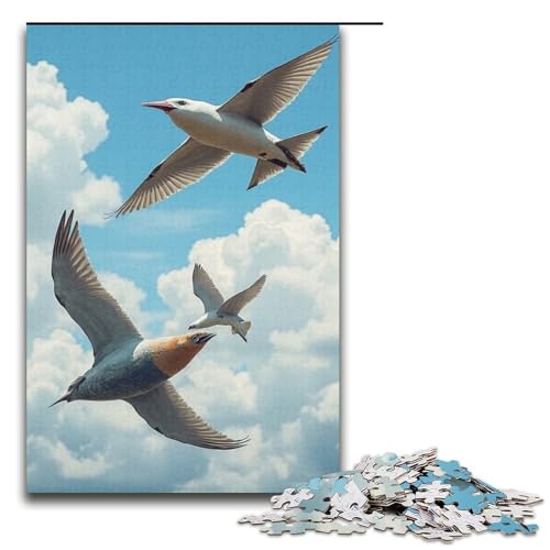 Puzzle für Erwachsene Vogel 1000 Teile Holzpuzzle für Erwachsene und Kinder ab 12 Jahren 1000 Teile (38 x 26 cm) von mowenbingpeng