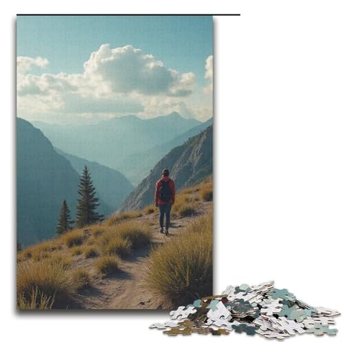 Puzzle für Erwachsene Vogelgesang in den leeren Bergen 1000 Teile Holzpuzzle für Erwachsene und Kinder ab 12 Jahren 1000 Teile (38 x 26 cm) von mowenbingpeng