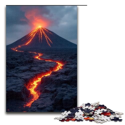 Puzzle für Erwachsene Vulkangestein 1000 Teile Holzpuzzle für Erwachsene und Kinder ab 12 Jahren Lernspielzeug 1000 Teile (75 x 50 cm) von mowenbingpeng