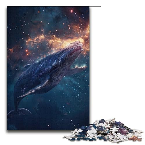 Puzzle für Erwachsene Wal 1000 Teile Holzpuzzle für Kinder ab 12 Jahren Lernspielzeug 1000 Teile (38 x 26 cm) von mowenbingpeng