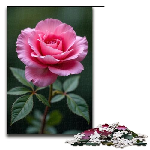 Puzzle für Erwachsene Wild Rose 1000-teiliges Holzpuzzle für Familienspiele 1000 Teile (75 x 50 cm) von mowenbingpeng