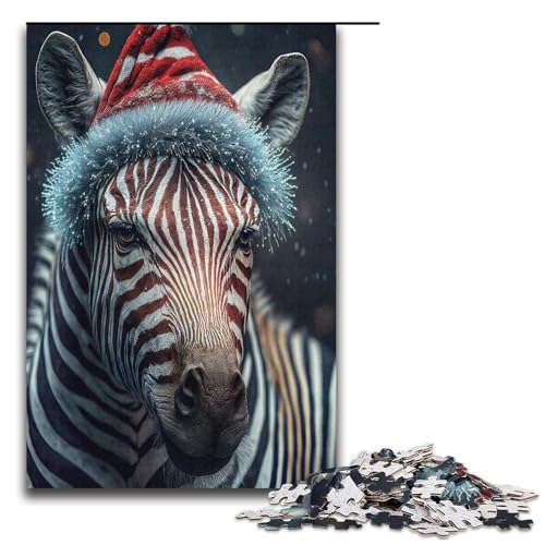 Puzzle für Erwachsene Zebras 1000 teiliges Holzpuzzle für Familienspiele 1000 Teile (38 x 26 cm) von mowenbingpeng