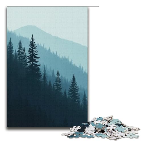 Puzzle für Erwachsene Zeder 1000 Teile Holzpuzzle für Erwachsene und Kinder ab 12 Jahren 1000 Teile (38 x 26 cm) von mowenbingpeng