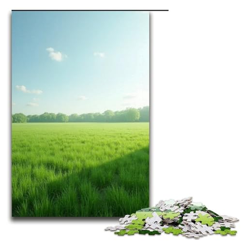 Puzzle für Erwachsene breites Grasland 1000-teiliges Holzpuzzle für Familienspiele 1000 Teile (75 x 50 cm) von mowenbingpeng