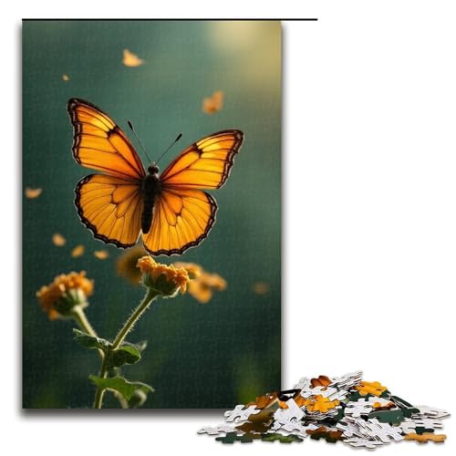 Puzzle für Erwachsene flatternder Schmetterling 1000 Teile Holzpuzzle für Erwachsene und Kinder ab 12 Jahren 1000 Teile (75 x 50 cm) von mowenbingpeng