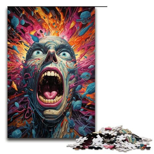 Puzzle für Erwachsene kosmisches Monster 1000 Teile Holzpuzzle für Erwachsene und Kinder ab 12 Jahren Lernspielzeug 1000 Teile (75 x 50 cm) von mowenbingpeng