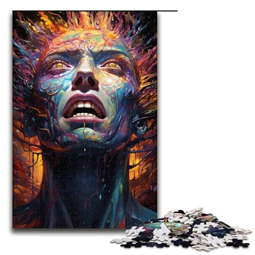Puzzle für Erwachsene kosmisches Monster 1000 Teile Holzpuzzle für Kinder ab 12 Jahren anspruchsvolles Spiel 1000 Teile (75 x 50 cm) von mowenbingpeng