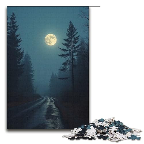 Puzzle für Erwachsene leise und abgelegen 1000-teiliges Holzpuzzle für Kinder ab 12 Jahren Heimdekoration 1000 Teile (38 x 26 cm) von mowenbingpeng