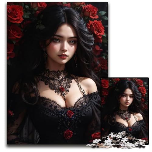 Puzzle für Erwachsene mit Frauenzauber 1000 Teile Holzpuzzle Denksportspiel für Teenager 1000 Teile (75 x 50 cm) von mowenbingpeng