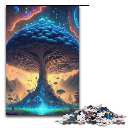 Puzzle für Erwachsene psychedelisch 1000 Teile Papierpuzzle für Kinder ab 12 Jahren Heimdekoration 1000 Teile (38 x 26 cm) von mowenbingpeng