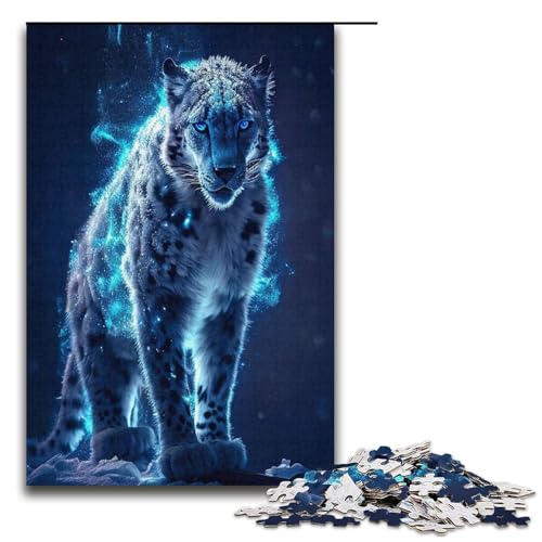 Puzzle für Erwachsene sibirischer Schneesturmtiger 1000 Teile Holzpuzzle für Erwachsene und Kinder ab 12 Jahren Lernspielzeug 1000 Teile (38 x 26 cm) von mowenbingpeng