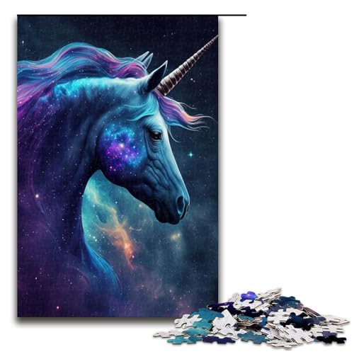 Puzzle für Erwachsene süßes Pony 1000-teiliges Holzpuzzle für Erwachsene und Kinder ab 12 Jahren 1000 Teile (75 x 50 cm) von mowenbingpeng