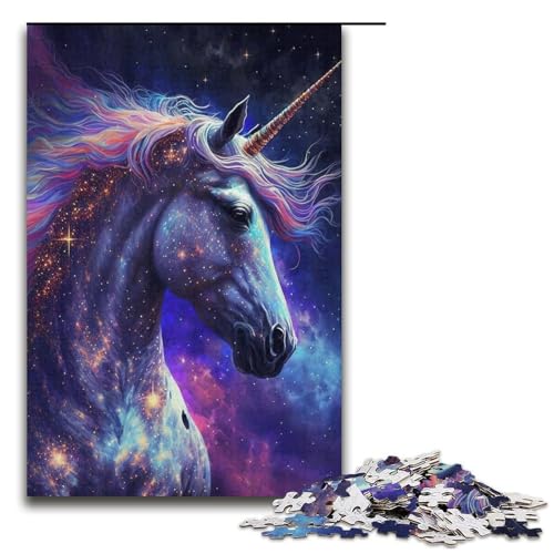 Puzzle für Erwachsene süßes Pony 1000-teiliges Papierpuzzle für Kinder ab 12 Jahren Heimdekoration 1000 Teile (38 x 26 cm) von mowenbingpeng