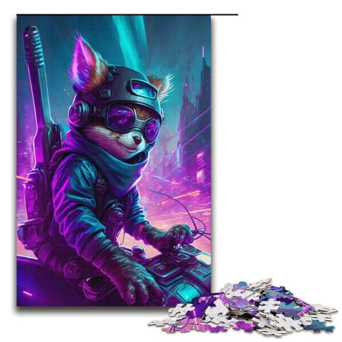 Puzzle für Erwachsene süßes Streifenhörnchen 1000 Teile Papierpuzzle für Erwachsene und Kinder ab 12 Jahren Lernspielzeug 1000 Teile (38 x 26 cm) von mowenbingpeng