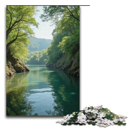 Puzzle für Erwachsene transparent Frühling 1000 Teile Holzpuzzle für Kinder ab 12 Jahren Lernspielzeug 1000 Teile (38 x 26 cm) von mowenbingpeng