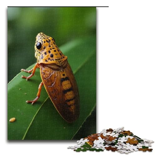 Puzzle für Erwachsene zirpende Zikaden und quakende Frösche 1000-teiliges Holzpuzzle für Erwachsene und Kinder ab 12 Jahren 1000 Teile (75 x 50 cm) von mowenbingpeng