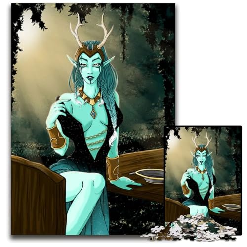 Puzzle mit 1000 Teilen für Erwachsene AbendessenPuzzle Denkspiel für Teenager Familieninteraktion 1000 Teile (38 x 26 cm) von mowenbingpeng