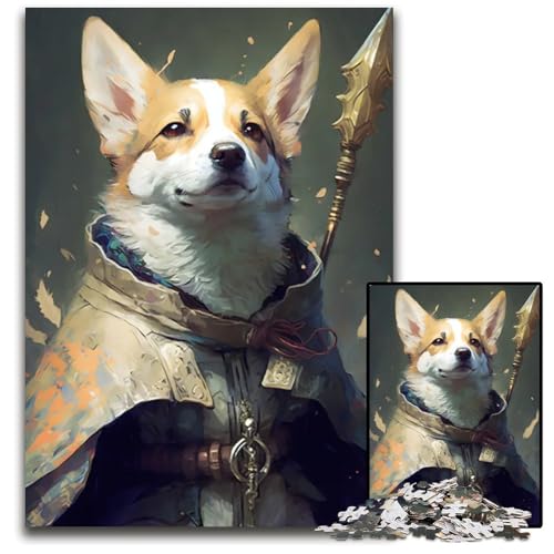 Puzzle mit 1000 Teilen für Erwachsene Corgi der Zauberer Papierpuzzle Denkspiel für Teenager 1000 Teile (38 x 26 cm) von mowenbingpeng