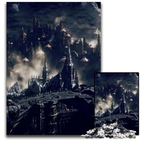 Puzzle mit 1000 Teilen für Erwachsene Dark Kingdom Papierpuzzle für Erwachsene anspruchsvolles Denkspiel für Teenager Spaß für den Familienspieleabend 1000 Teile (38 x 26 cm) von mowenbingpeng