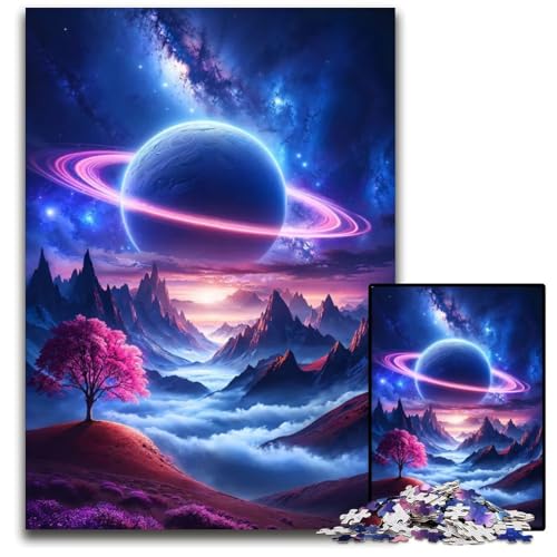 Puzzle mit 1000 Teilen für Erwachsene Himmlische Einsamkeit Holzpuzzle Denkspiel für Teenager 1000 Teile (75 x 50 cm) von mowenbingpeng