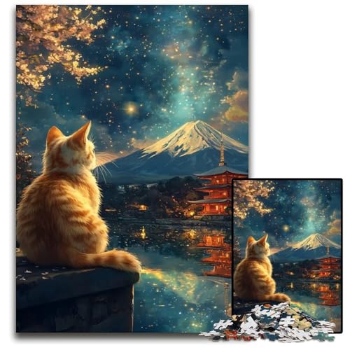 Puzzle mit 1000 Teilen für Erwachsene Katze die den Berg Fuji und die Pagode in Japan betrachtet Van GoghPuzzles für Erwachsene für Feiertage Geburtstage und Familienspieleabende 1000 PCS (75x50 cm) Puzzle mit 1000 Teilen für Erwachsene Katze die den Berg Fuji und die Pagode in Japan betrachtet Van GoghPuzzles für Erwachsene für Feiertage Geburtstage und Familienspieleabende 1000 PCS (75x50 cm) von mowenbingpeng