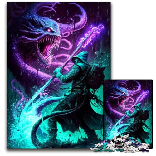 Puzzle mit 1000 Teilen für Erwachsene MonsterPuzzle Denkspiel für Teenager Familieninteraktion 1000 Teile (38 x 26 cm) von mowenbingpeng