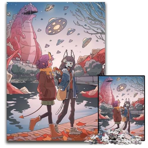 Puzzle mit 1000 Teilen für Erwachsene Spaziergang durch einen Park Puzzles für Erwachsene für Feiertage Geburtstage und Familienspieleabende 1000 Teile (38 x 26 cm) von mowenbingpeng