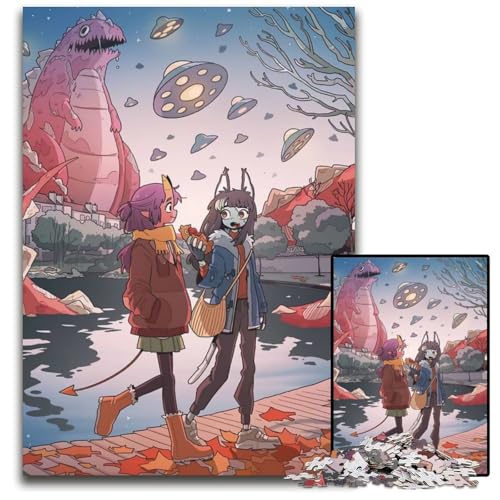 Puzzle mit 1000 Teilen für Erwachsene Spaziergang im Park Holzpuzzle für Erwachsene anspruchsvolles Denkspiel für Teenager Spaß am Familienspieleabend 1000 Teile (75 x 50 cm) von mowenbingpeng